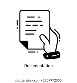 Dibujo de diseño de icono del doodle de documentación. Símbolo de logística y entrega en fondo blanco archivo EPS 10