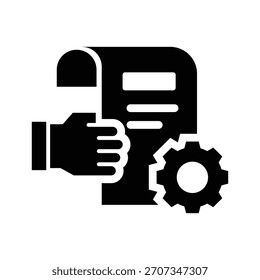documentation glyph icon illustration vector graphic. Simple element illustration vector graphic, suitable for app, websites, and presentations isolated on white background