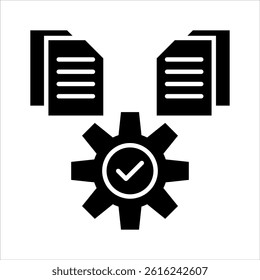 documentation glyph icon vector illustration