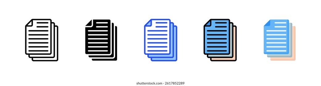 Documentation Icon Collection With Multiple Styles
