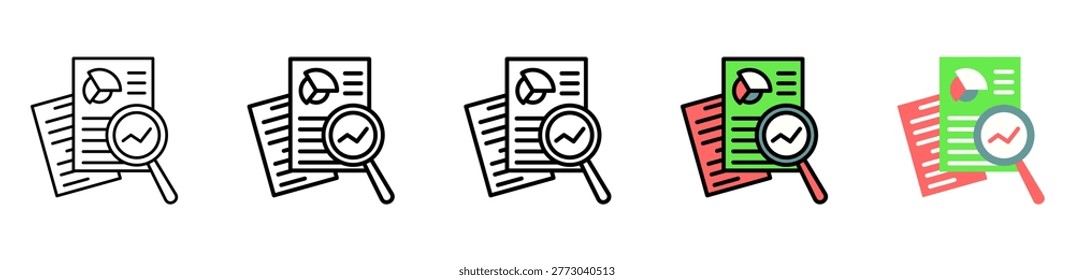 Documentation Icon With Differences and Colors Style Illustration