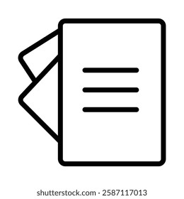 Documentation icon illustration in line style. Perfect for website mobile app presentation. Suitable for any user interface and user experience