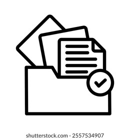 documentation icon line vector illustration on white background.