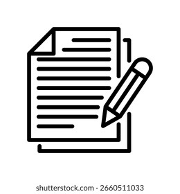 Documentation Icon Line Vector Illustration