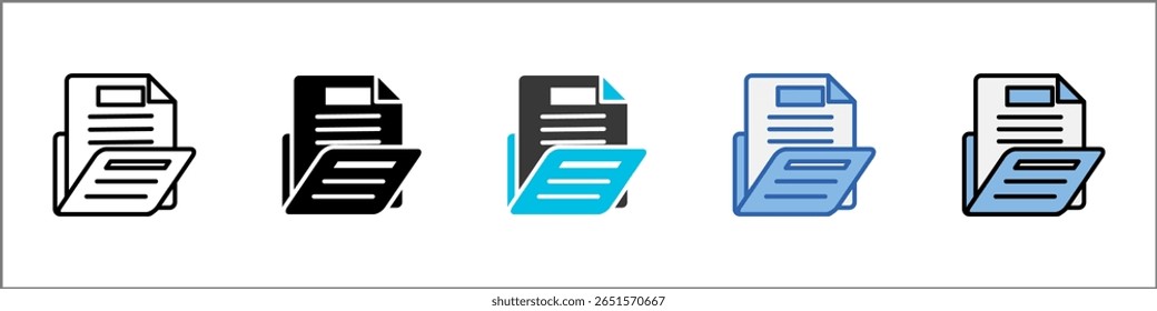 Documentation Icon Pack Multistyle Illustration