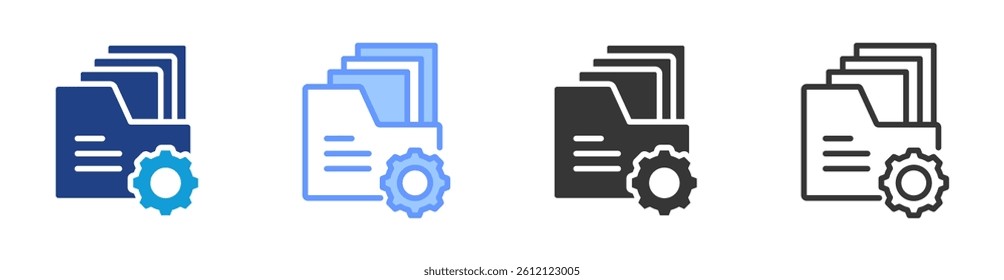 Documentation icon set multiple style collection