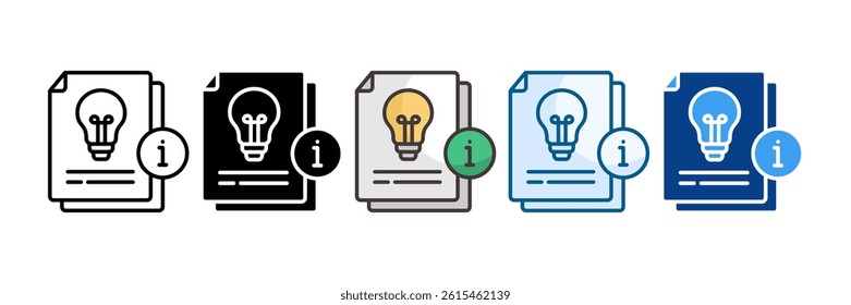 It Documentation Icon Set Multiple Style Collection