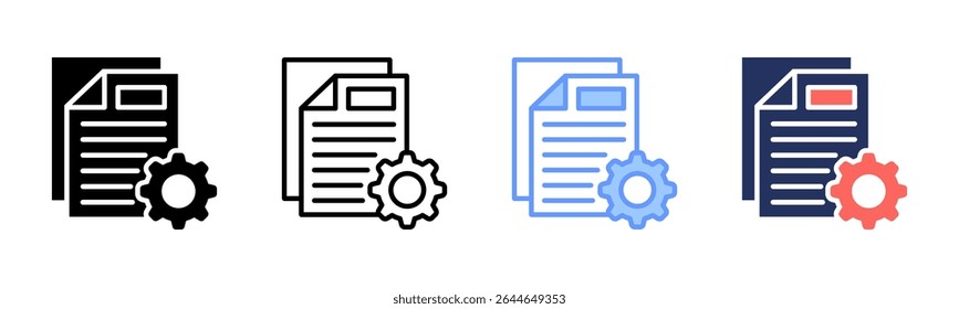 Documentation icon sheet multiple style collection
