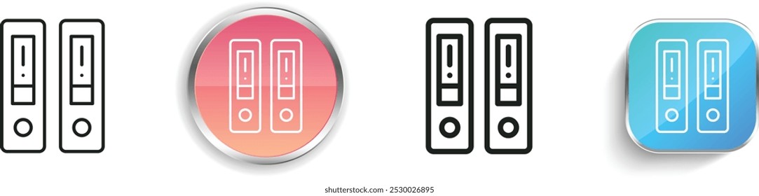 documentation icon. Thin Linear, Regular and Button Style Design Isolated On White Background