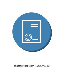 Documentation icon vector flat design style, isolated on white background
