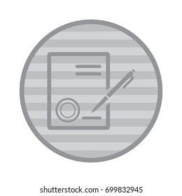 Documentation icon vector flat design style, isolated on white background