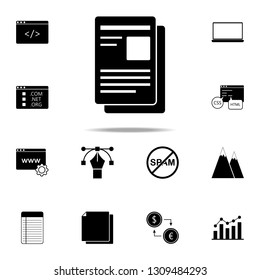 documentation icon. web icons universal set for web and mobile