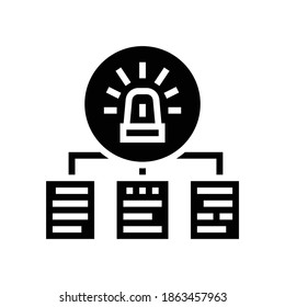 documentation with incidents glyph icon vector. documentation with incidents sign. isolated contour symbol black illustration