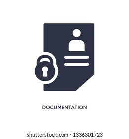 documentation isolated icon. Simple element illustration from gdpr concept. documentation editable logo symbol design on white background. Can be use for web and mobile.