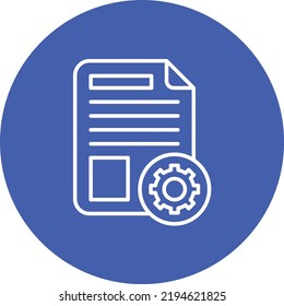 Imagen vectorial de icono de círculo de línea de documentación. También se puede usar para aplicaciones web, aplicaciones móviles y medios impresos.