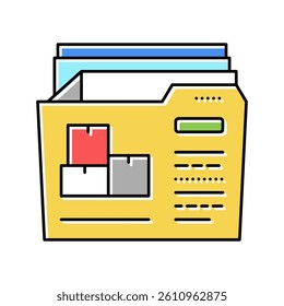 documentation of logistics company color icon vector. documentation of logistics company sign. isolated symbol illustration