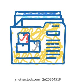 documentation of logistics company doodle icon sketch vector. documentation of logistics company sign. isolated symbol illustration