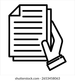 Documentation Outline Icon Vector Illustration