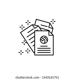 Documentation paper earth icon. Element of no government organisation icon