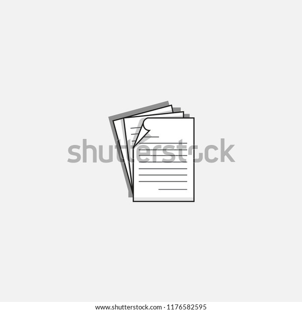 Documentation Paper Files Sketch Sign Business Stock Vector (Royalty ...