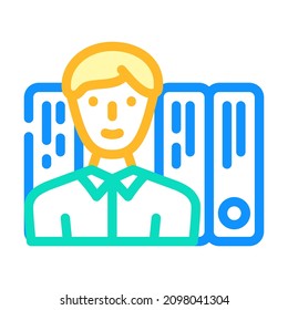 documentation of sales color icon vector. documentation of sales sign. isolated symbol illustration