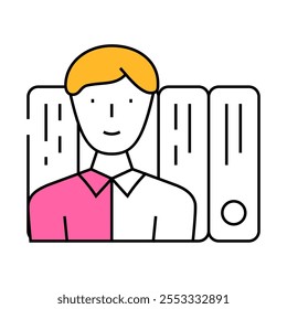 documentation of sales line icon vector. documentation of sales sign. isolated symbol illustration