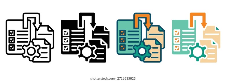 documentationflow web icon multiple style collection