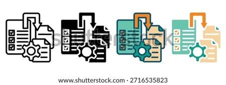 documentationflow web icon multiple style collection