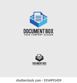 document-box logo design vector template