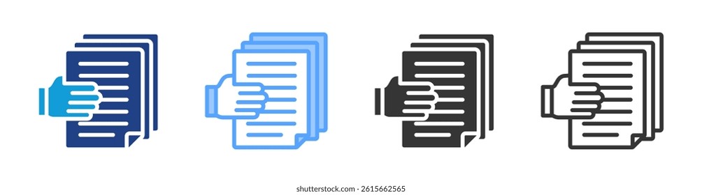 Documented icon set multiple style collection