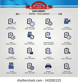 Document,Office accessory icons,vector