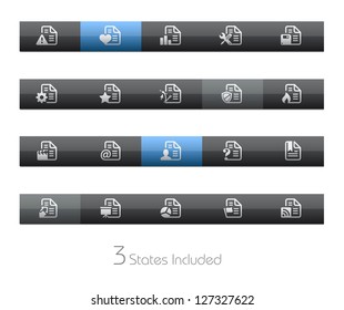 Documents - 2 of 2 // Blackbar Series + It includes 3 buttons states in different layers. +