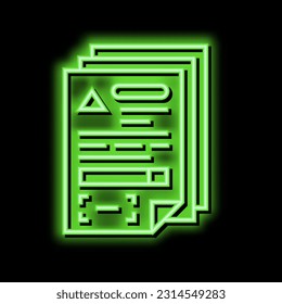 documents for allowance neon light sign vector. documents for allowance illustration