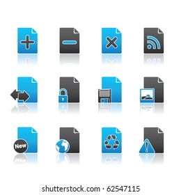 Documents and Applications icon set 8 - Blue Series.  Vector EPS 8 format, easy to edit.