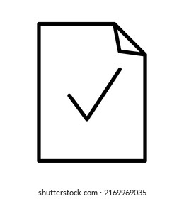Icono de documentos aprobados. Protección, documentos aceptados, controles de calidad. Ilustración vectorial.