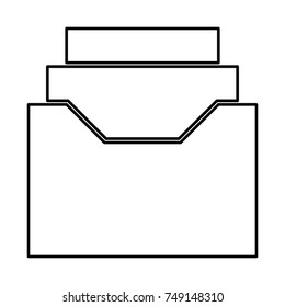 Documents archieve or drawer black icon .