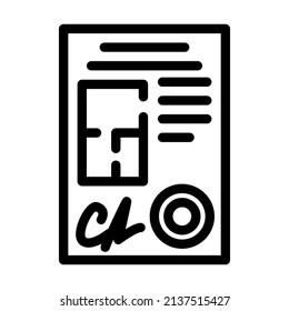 documents architect line icon vector. documents architect sign. isolated contour symbol black illustration