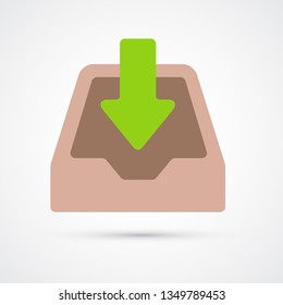 Documents archive trendy color icon. Vector eps 10