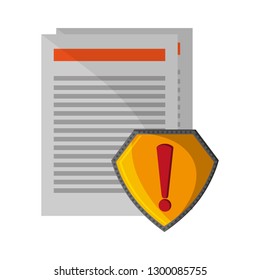 documents attention badge sign