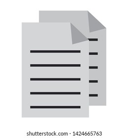 Documents with bent corner symbol vector illustration graphic design