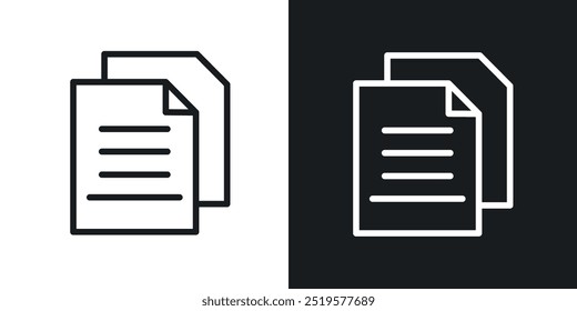 Documents black and white icon.