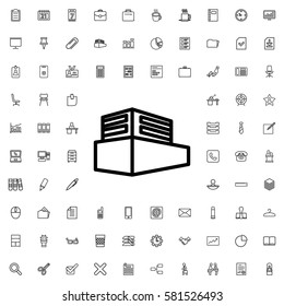 documents box icon illustration isolated vector sign symbol. Office icons set.