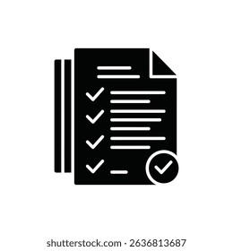 Documents with Checkmarks Representing Organized Business Strategy and Planning