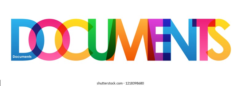 DOCUMENTS colorful letters banner