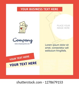 Documents Company Brochure Template. Vector Busienss Template