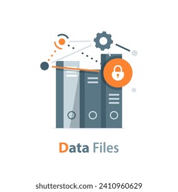 Documentos de la carpeta del equipo, archivo de negocios. Archivos, documentos de trabajo, informes financieros, datos contables, concepto de información sobre estadísticas financieras