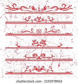 documents decorative design elements classical symmetric curves
