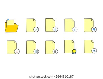 Documents Editable Stroke Line Icons
