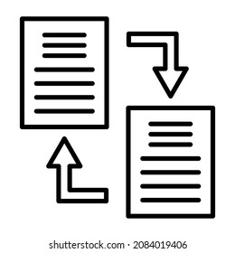 Documents Exchange Icon Vector Image. Can Also Be Used For Web Apps, Mobile Apps And Print Media.