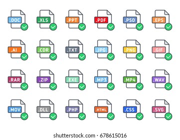 Documents File Format Icon Colored Accept